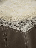 Patchwork Lace Button Down Corset Top- Outfit