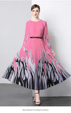 New Women's Dress Dress Oversized Dress Print 100 Folds T-Shirt With T-Shirt Holiday Casual