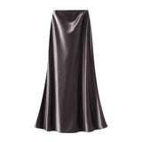 Gold Denice Half-Dress Woman 2025 Autumn And Winter High-Rise Thin Fishtail Skirt Dress