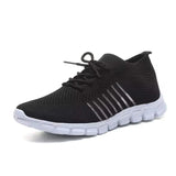 2025 New Large-Size Women's Shoes Pure Color Tie Hollow Light Casual Sports