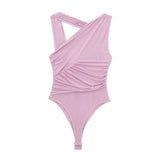 Women's ZA Summer New Asymmetric Folding Decoration Folding Net Holiday