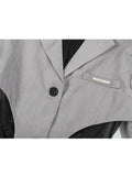 Dress Tulle Patchwork Women Fall Popular Dress Design Stylish Ladies Solid Retro Button Temperament Dress Chic