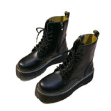 And Winter Martin Boots Handsome Loose Cake Thick Bottom Work Clothes Black British Fan Car Short Boots Retro Single Boots