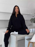 New Casual Jacket Suit Women's Solid-Colored Velvet Trousers