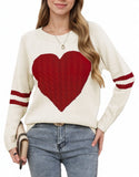 And Winter Valentine's Day Sweater Girl Bumps Love To The Wedding Round Collar Knitted