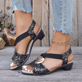 Ladies Sandals 2025 Spring And Summer Slope With Metal Buckle Fish Mouth Casual Ladies