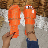 Chain Flat-Bottomed Slipper Women Stone Dew Beach Cool Drag