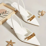 Summer New Large-Size Tip Fine Heel Heel Single Shoe
