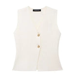 Women's Explosive Knitted Vest Splicing With Long Skirt Set Fashion