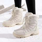 Plus Velvet Women Snow Boots High Help Cotton Boots Northeast Outdoor Cotton Shoes Warm Boots Fashion Leisure