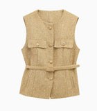 Women's Clothing INS Net Red Explosive With Belt Beads Texture