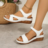 Asia Color Magic Stick Thick-Soled Sandals Women Large Size Slope And Exposed Toe Beach Cool Slippers