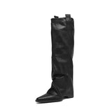 Pointed High-Heeling Trouser Boots Women 2025 Autumn And Winter New Rough And Knight Boots Can Not Match Knee
