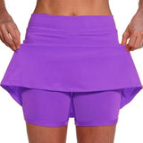 Color Mid-waist Culottes Fresh And Sweet Women's Sports Casual Pants Pockets Short