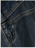 faded baggy boyfriend jeans with grosgrain
