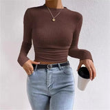 Spring And Summer Repair With Long-Sleeved Lattice Rounded Women's Folding