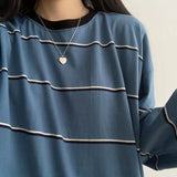 Vintage 90's Striped Oversized Long Sleeve TeeOutfit