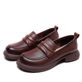 Layer Cowhede Autumn New Hand-Made Small Leather Shoes Leather Shoes Leather Shoes Flat Soft Soles Of A Foot Pedal Single