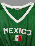 Green Ruched Mexico Jersey Top-Outfit