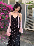 Xixi 2025 Spring And Summer New Korean Version Horn Sleeves Long-Sleeved Knitted Shirt Women's Sunscreen Shawl
