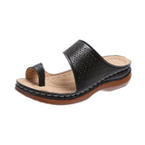 Slope Sandals Women Retro Bohemian Windy Large Women's Shoes Toe Sandals High