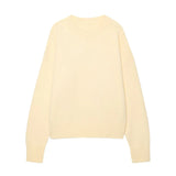 Women's New Fashion Simple Round Collar Collar Soft Knit Shirt