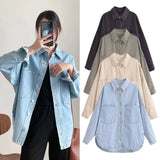 And Autumn 2025 New Women's Urban Casual Wash Denim Shirt Jacket Jacket
