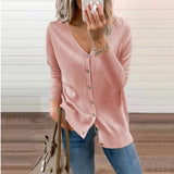 Zingj And Winter New Knit Cardigan Female Loose Jacket With Woolen Sweater V-Neck Sweater Coat Women's Clothing-Outfit