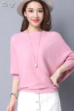 Femme Autumn Winter Women Sweater Batwing Sleeve Jersey mujer Oversized Jumper Slash Neck Women's Knitted Sweaters