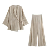 Women's 2025 Summer New Chinese Elegant Vintage V-Necked Pants