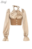 Sleeve Blouse Shirt Women 2023 Fashion Korean Style Summer Vintage Casual Shirt Elegant Ladies Tops Female