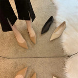 Tip Light-Mouthed Work Shoes Small Leather Shoes Women's Low-Heeled Women's Shoes Soft Soles Are Not Tired Women's Fashion Single