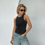 Seasons Simple And Solid Color Thread Lady Small Vest Sports Leisure Daily Bottom Wearing Spring And Summer Can