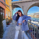 Autumn 2025 Women's Ethnic Style Quilted Cotton Printed Cotton Clothes And Cotton
