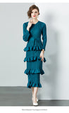 Folded Dress Woman 2025 New Design Feel Fat Mm Fashion Temperament Reduction Cake