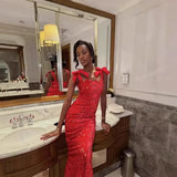 Women's Clothing Explosion Sexy Fashion Heavy Industry Lace Sling Dress