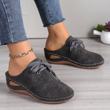 Summer Bag Head Half Slippers With Slope And Women's Cool Drag Large-Size Hollow