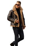New Fur Integrated Men's Coat With Thick Hair Imitation Leather Jacket