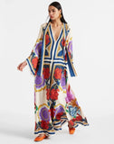 Women's New Summer Printing Seven-Sleeve Collar