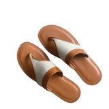 Version Of The Small Retro Simple Flip-Flop Women 2025 Summer New Flat-Bottomed Fashion Outside Wearing Toe Cool Drag Women's