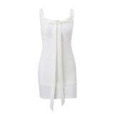 Zingj Summer New Women's Sexy Low-Cut Bow Tie Top Half Body Small Buttock Skirt Suit