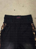 Summer New Black Leopard-Print Double Waist Trousers Wide Leg Pants Gothic Men And Women The