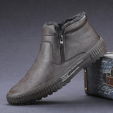 New Winter Leather Shoes Plus Velvet Cotton Shoes Men's Shoes One Foot Lazy Shoes Warm Comfortable Casual Shoes