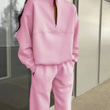 Women's New Casual Fashion Thicken Long-Sleeved Trousers Two