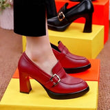 Zingj Table High Heels Pointed Women's Shoes Spring 2023 New Platform Thick Heel Fashion Shoes Deep Mouth Women's