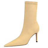Shoes Pu Leather Boots Women Ankle Boots Sexy High-heel Boots Autumn Winter Shoes Short Boots Plus Size 43 Women