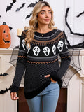 And Winter New Sweater Women's Loose Halloween Unique Skeleton Collar Long-Sleeved