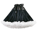 Lolita Petticoats Cosplay Bridal Crinoline Lady Girls Underskirt For Party White Black Ballet Dance Skirt