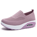Rocking New Women's Shoes Thick-Soled Air Cushion Lazy Casual Sports Comfortable Shoes Breathable Soft-Soled Women's