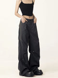 Zingj Cargo Pants Female 2024 Spring / Summer Design Sense Small Loose Versatile Straight Wide Leg Casual